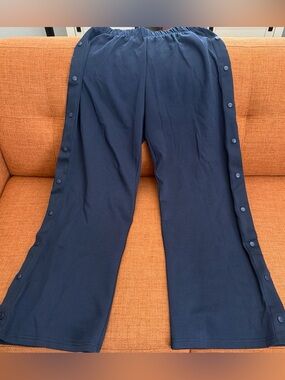 Millie Bobby Brown Navy Side-Snap Men’s Athletic Pants